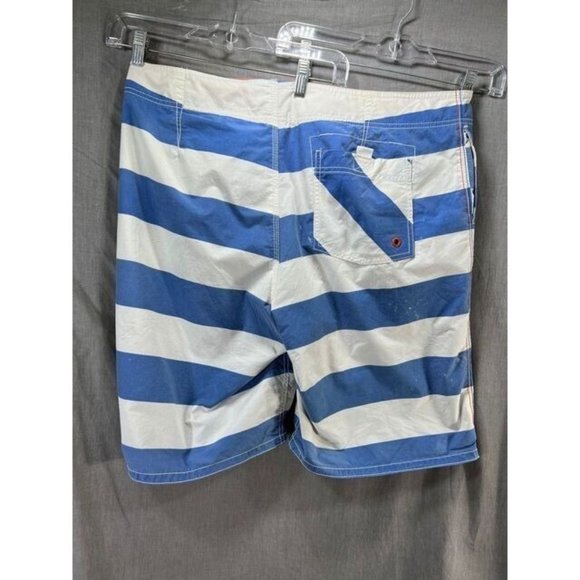 Old Navy Swim Shorts Mens Extra Large White Blue Striped Chino Outdoors Men. - Picture 6 of 9
